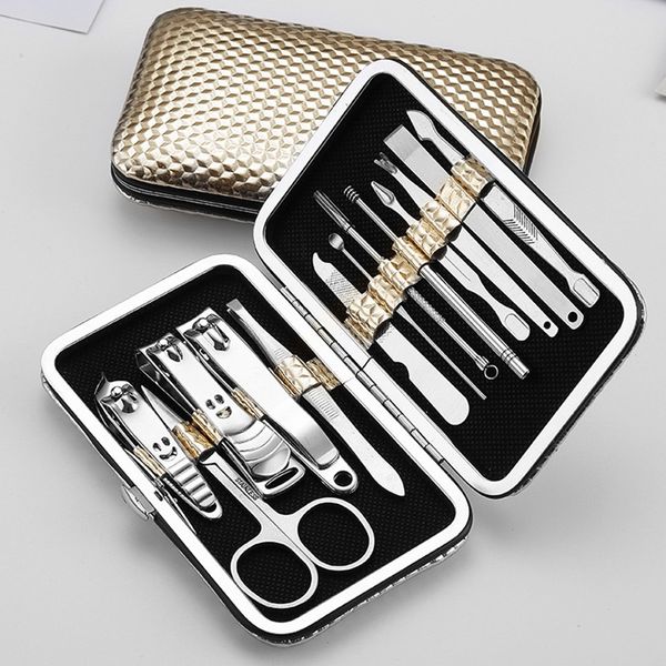 

13pcs/set multifunction stainless steel nail clippers set beauty tool nail scissors clipper manicure pedicure kit trimming