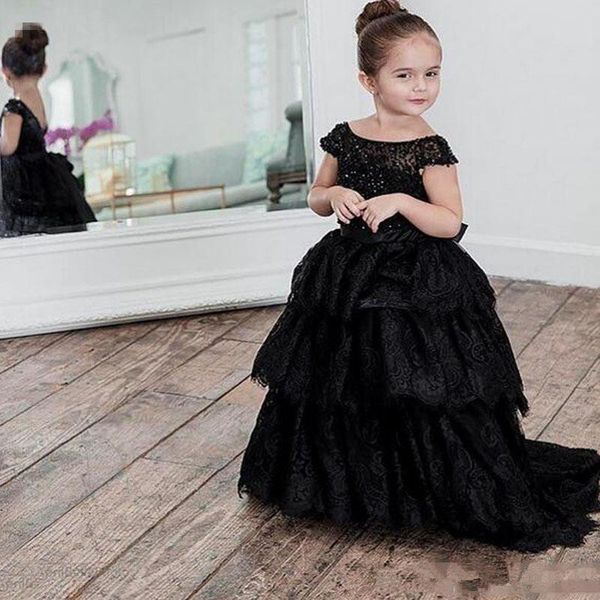 

off the shoulder black girl pageant dress with tiered skirt flower girl dress pageant, White;blue