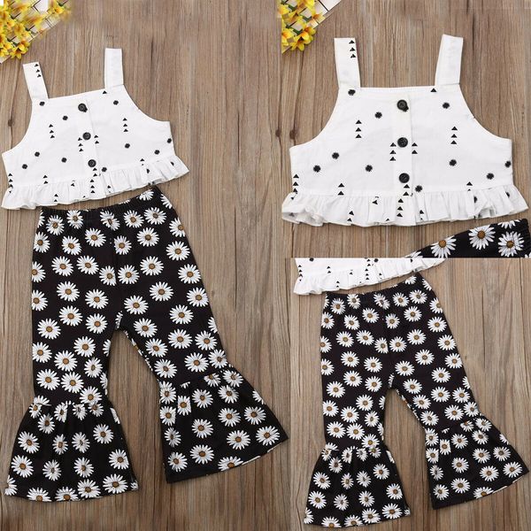 

AU Infant Baby Girls Kids Outfits Clothes Tops+Pants Trousers 2PCS Set Summer