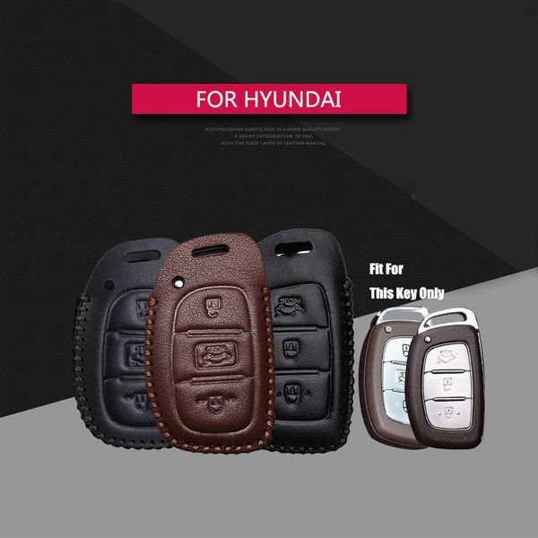 

for ix25 ix35 accessories leather remote key case cover keyring for accent elantra sonata 9 tucson verna solaris
