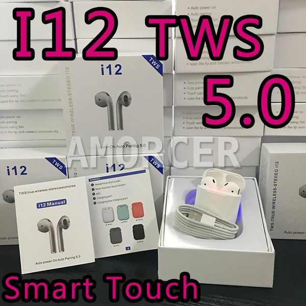 

i12 TWS Smart Touch Bluetooth 5.0 Наушники Мини Спортивные Sweatproof истинные Беспроводные Наушники для IPhone X XS Макс Samsung Huawei
