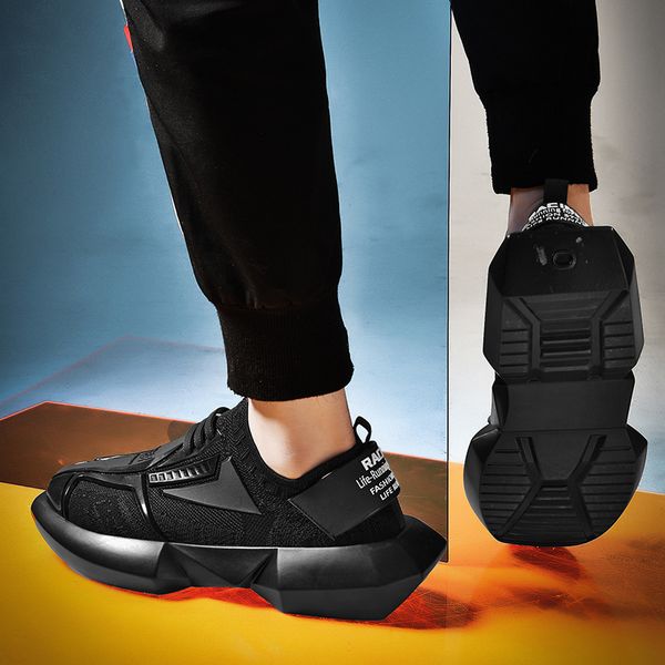 

2019 new thick sole sneakers men outdoor walking sport jogging shoes lightweight running shoes for men gym sneakers size 39-44