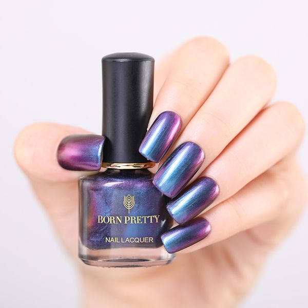 

born pretty 6ml chameleon nail polish 5 colors metal mirror effect nail varnish nails art lacquer black base needed