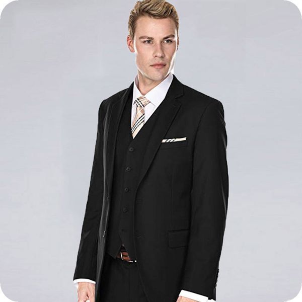 

formal business male coat pants black classic men wedding suits custom made groom tuxedo slim fit costume homme man blazer 3piece, Black;gray