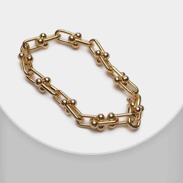 

women's simple gold chain bracelet, Golden;silver