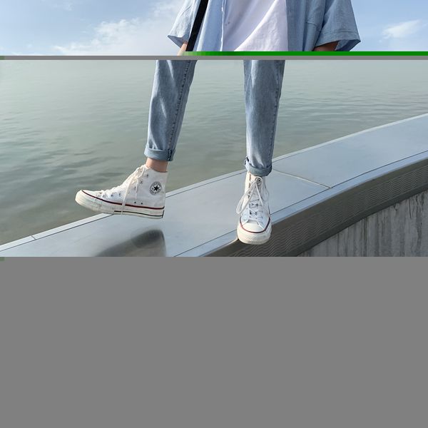 

summer trousers fashion men's loose pants casual pants nine points jeans, Black