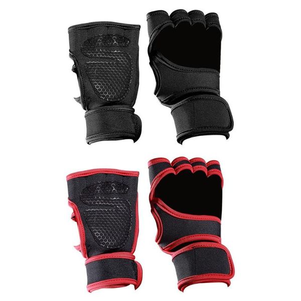 

weight lifting training gloves fitness body building hand protector gloves, Black