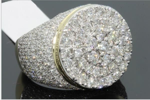 

popular new 18k gold plated men's ring with color separation, Silver
