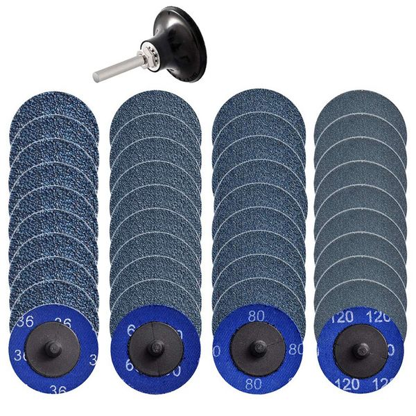 

41pcs roloc quick change discs set 2 inch zirconia sanding discs with 1/4 inch holder for die grinder rust paint removal