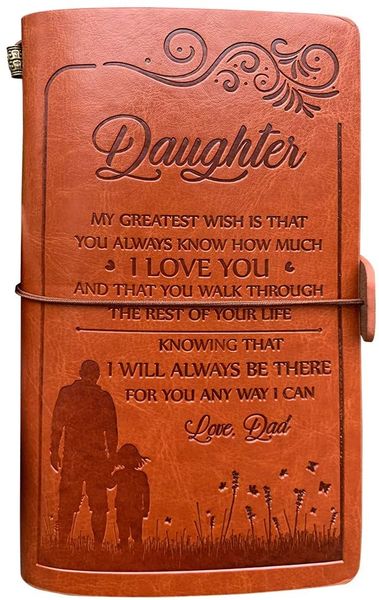 

к моей дочери кожа журнал -120 page путешествия дневник журнал sketch book выпускной снова в школу подарок для девочек, Purple;pink