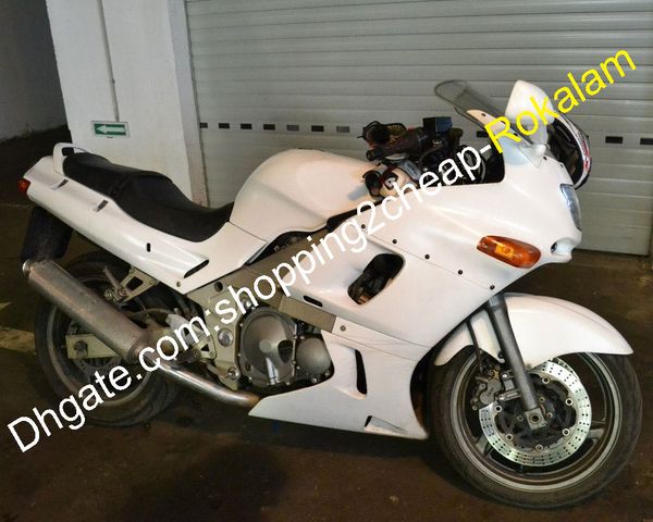 ABS-Verkleidung, passend für Kawasaki NINJA ZZR400 ZZR 400 1993 94 95 96 97 98 99 00 01 02 2003, weiße Verkleidungssätze (Spritzguss)