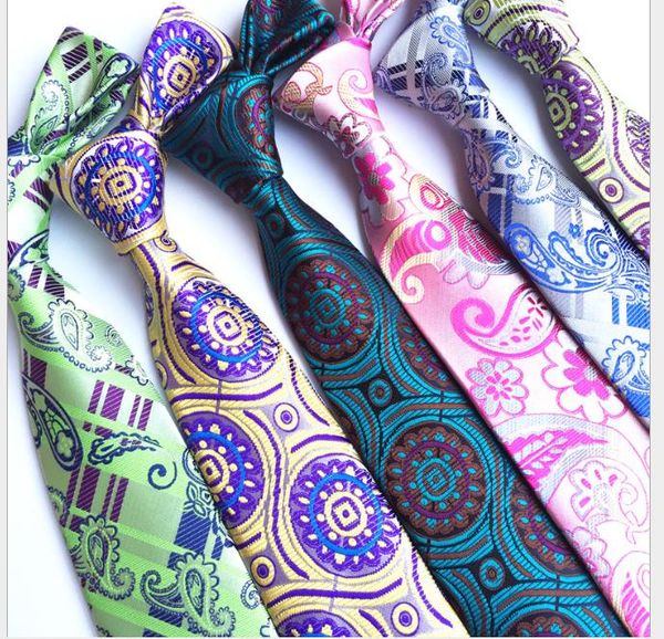 

second polyester jacquard material men's tie with big flowers and fashionable tie, Blue;purple