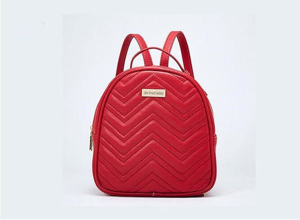 

new women chain fashion casual backpack style bag lady double shoulder handbag black / red color / white 9998