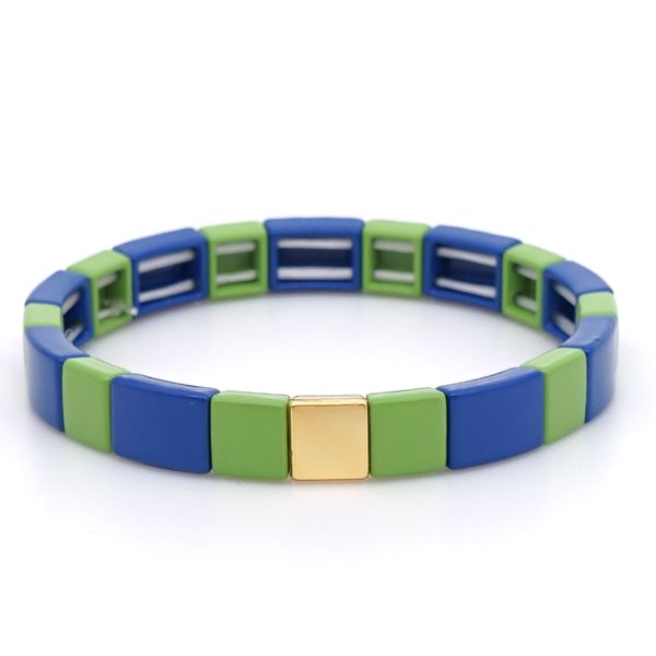 

shinus enamel tile beads bracelet colorblock women strendy pulseras mujer moda 2019 trendy bracelets jewelry handmade gifts 20, Golden;silver