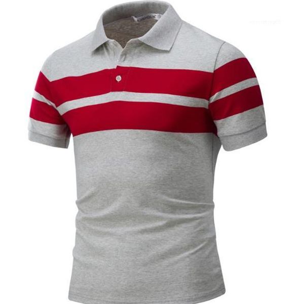

polos fashion casual stripe printed short sleeve slim polo stand 2020 summer male clothing luxury mens designer, White;black