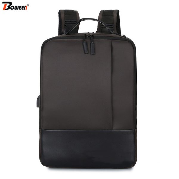 

waterproof backpack lapmen 15.6 usb business computer backpack women students lapbagpack for teenage black brown 2019
