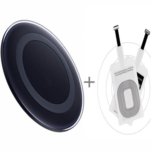 

qi wireless chargers kit charger adapter receptor pad coil receiver for iphone5 5s 6s 6 7plus for samsung galaxy s9 s8 s6