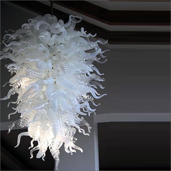 Artistic Style Italian Handmade Blown Murano Glass Chandeliers High Ceiling Decoration Blown Glass Chain Pendant Lamps Contemporary Designer Pendant