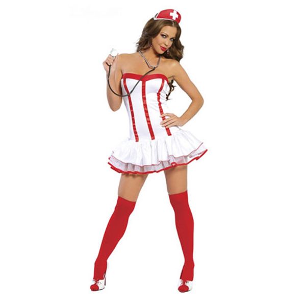 

2019 newly arrival nurse costume women halloween cosplay nurse costume dress holidays costumes for ladies, Black;red