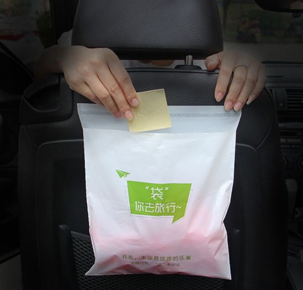 

15pcs convenient auto car disposable garbage bag stick paste to anywhere rubbish trash bag waste bin adhesive kitchen home