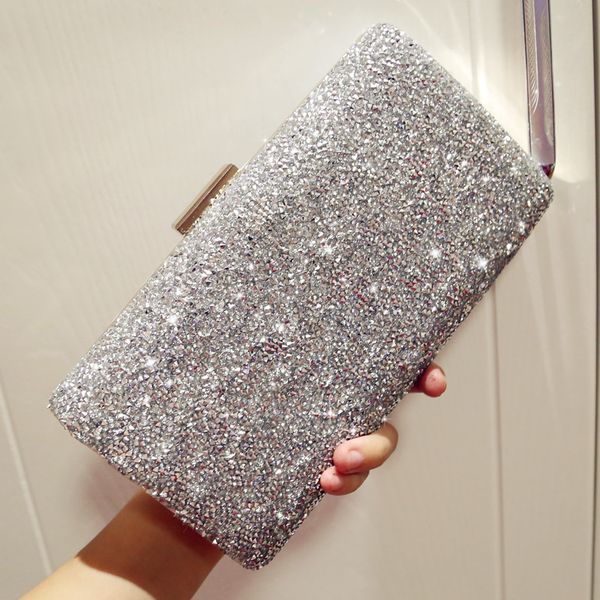

new pu solid color rivet shoulder bag chain trend small square bag personalized mirror phone fashion shiny crossbody