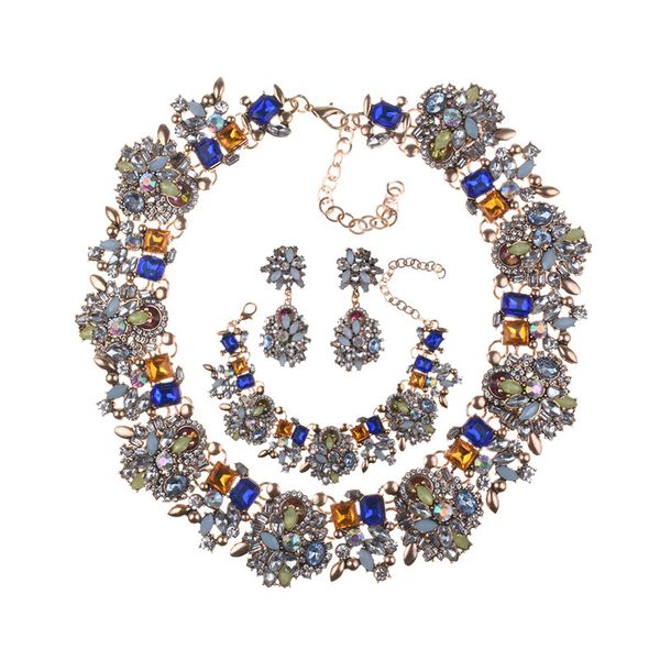 gioielli rystal PPGPGG Boho Metal Bijoux Orecchini pendenti in cristallo lucido Gioielli per feste di moda Vendita calda Orecchini con dichiarazione geometrica Fo ...