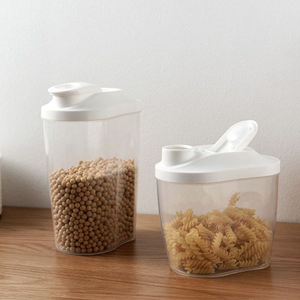 

1000/1500ml storage container plastic kitchen grain multigrain dispenser m68e