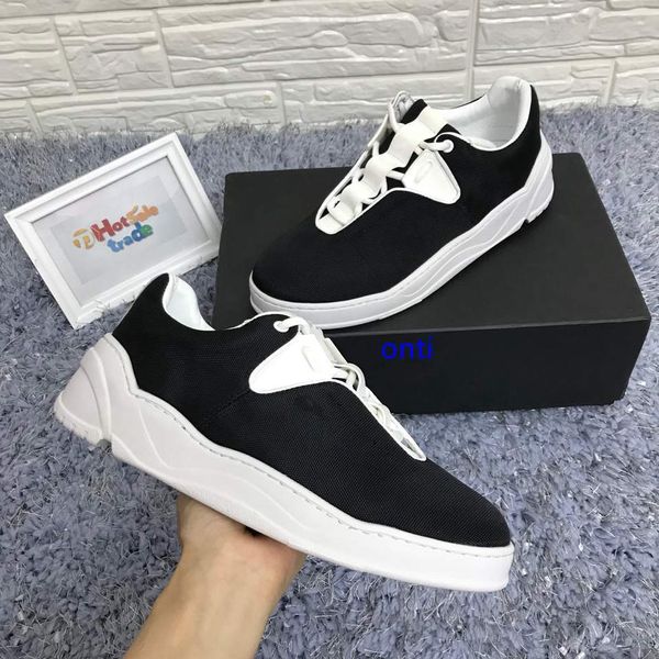 

b17 chunky sneaker grey canvas and white calfskin men women luxury runner shoe classical b17 shoes wholesale, Black