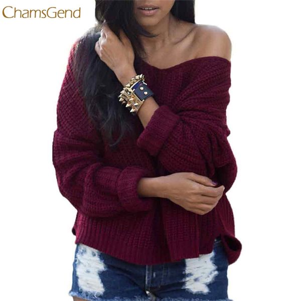 

chamsgend trendy style 2018 fashion winter warm women sweaters womens long sleeve loose knitted sweater casual jumper, White;black