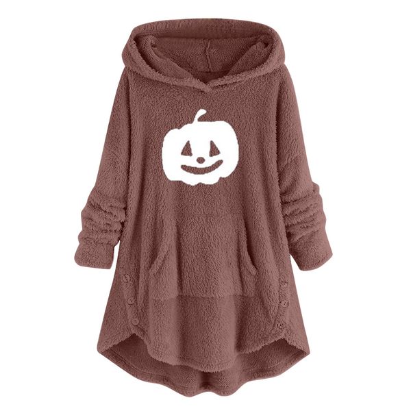 

halloween pocket long sleeve hoodie sweatshirt pullover women pumpkin embroidery fleece long sleeve hoodie pocket top, Black