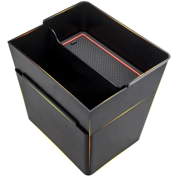 

автомобиль центральный подлокотник коробка для модели 3 2017-2019 двойной дизайн хранения ткани коробка мусорный бак укладка уборка