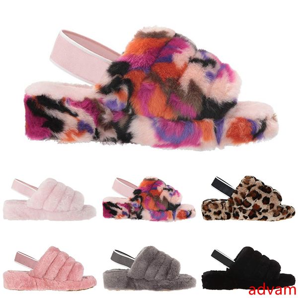 

2020 furry slippers fluff yeah slide australia fashion luxury designer women winter sandal casual shoes boots furry mirabelle pantoufle