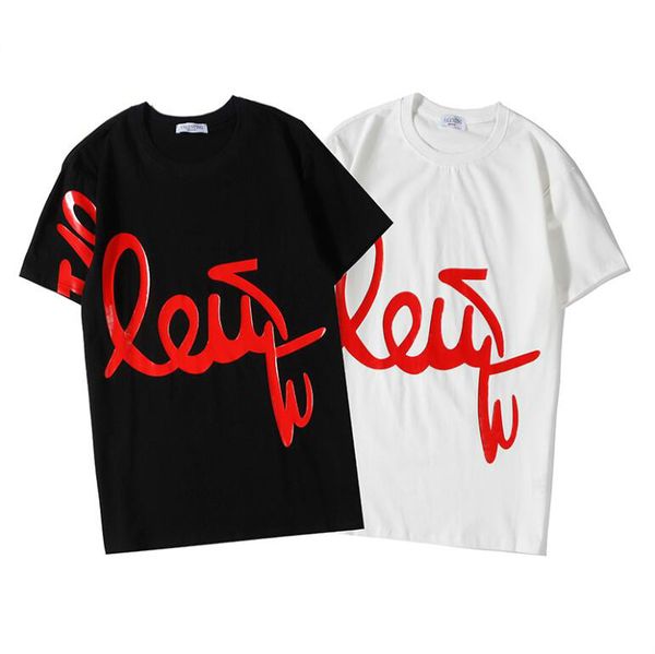 

valentino 2020 самые продаваемые дизайнеры футболка мужская рубашка футболка мода лето прилив бренд письмо печати роскошные мужские рубашки, White