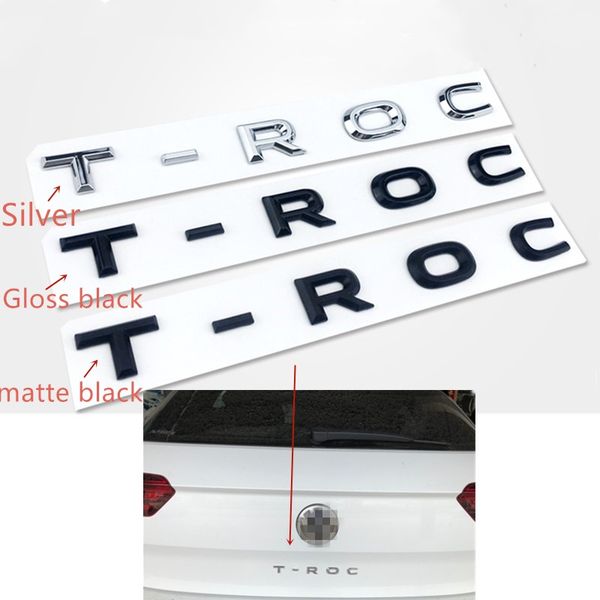 

for vw t-roc troc rear trunk emblem tailgate badges logo letters sticker