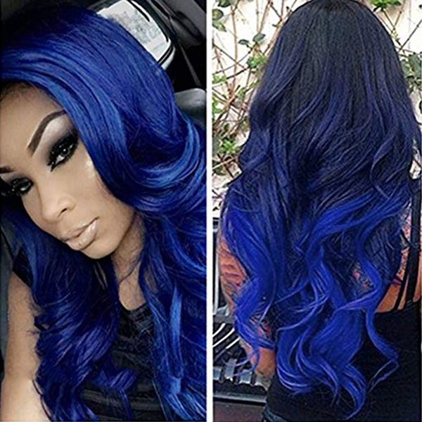 2020 Two Tone 1b Blue Ombre Brazilian Virgin Hair Body Wave