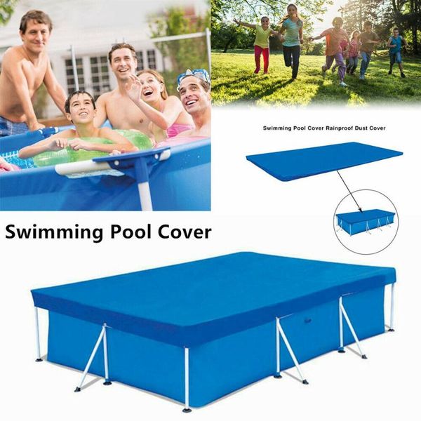 

swimming pool cover uv-resistant tarpaulin rectangle waterproof rainproof cloth summer for family outdoor pool ground cloth mat