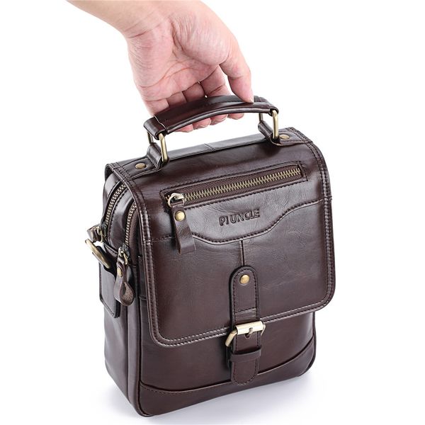 

leather briefcase mens genuine leather handbags crossbody bags men's luxury business messenger bags laptop