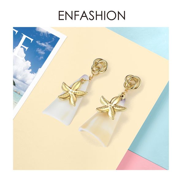 

enfashion vintage conch drop серьги для женщин чешский натуральный перламутр мотаться серьги мода ювелирные изделия oorbellen em1055, Silver