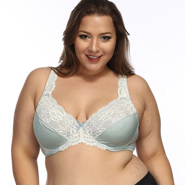 

womens lace bras large bosom bra support underwired soft underwear perspective brassiere 32-50 f g h i cup, Red;black