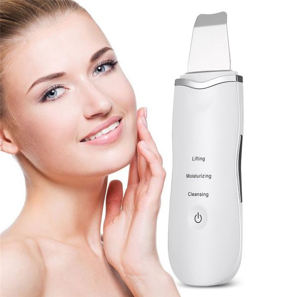 Ultrasonic Face Pore Cleaner Skin Scrubber Galvanic Ion Facial Massager lift EF