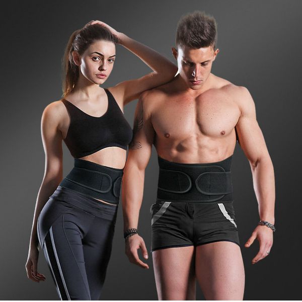 

new high elastic waterproof belt ajustable waist support brace fitness gym lumbar back waist supporter protection for sports, Black;gray