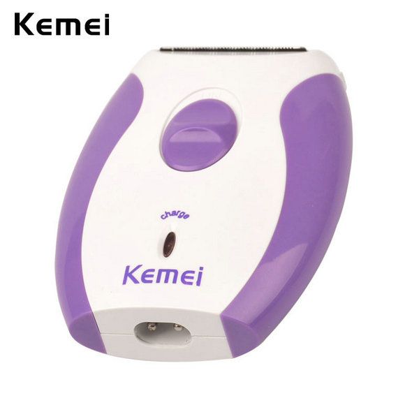 

kemei km-280r fast shipping women rechargeable epilator portable feminine electric lady shaver hair removal shaving machine