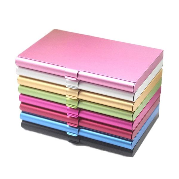 

business name credit id card case holder aluminum business card holder card files aluminum silver color