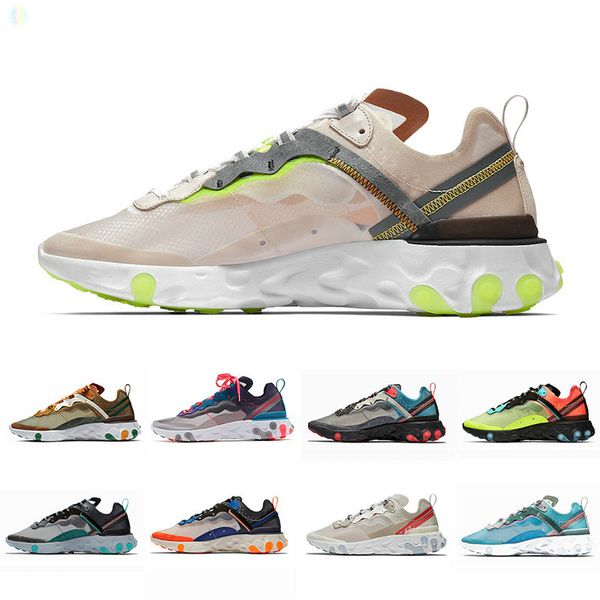 

new orewood brown react element 87 x undercover mens running shoes men women orange peel sail triple black white trainers sports sneakers 36