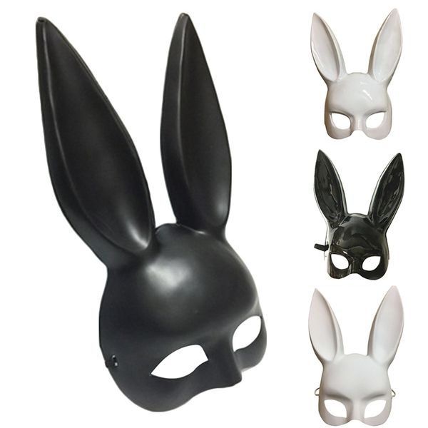 Máscara de coelho máscara de mascarada de páscoa máscara de coelho rosto de coelho máscara altura longa 36 cm para a festa de aniversário da páscoa traje do dia das bruxas