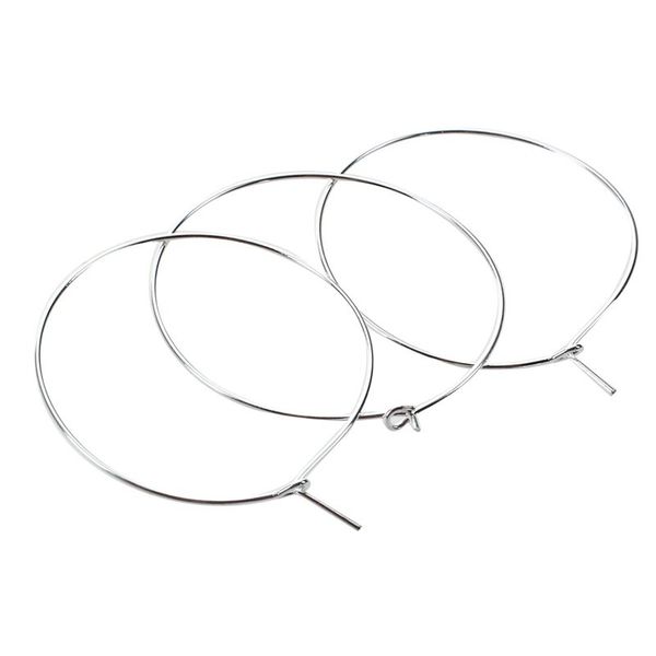 

100 pcs wine glass charm rings/earring hoops 40x35mm, Golden;silver