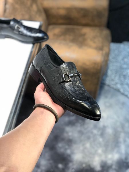 

brand men dress shoes loafers luxury party wedding shoes designer black genuine leather suede dress shoes mens slip on flats