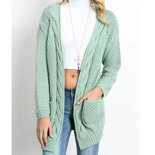 

Womens Knit Cardigans 19 Spring Autumn Twisted Long Sleeve Slim Fit Knitwear 11 Colors Femme Knitted Outfits S-3XL