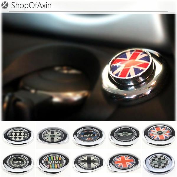 

chrome engine one start spush button cap cover decoration for 2ndgen mini cooper one s coutryman r55 r56 r57 r58 r59 r61 r60