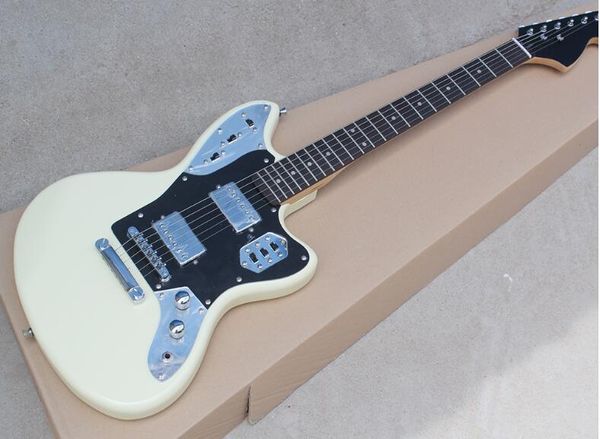 

ягуар ягуар электрогитара молочно-белый корпус двойной lp пикап, бесплатная доставка